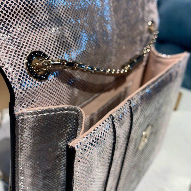 BVLGARI SERPENTI Forever 20cm Crossbody Bolsa en Karung Skin 288782-10