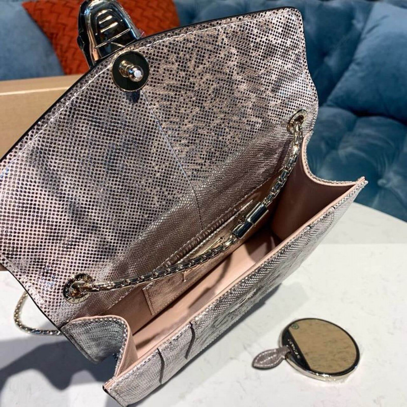 BVLGARI SERPENTI Forever 20cm Crossbody Bolsa en Karung Skin 288782-13