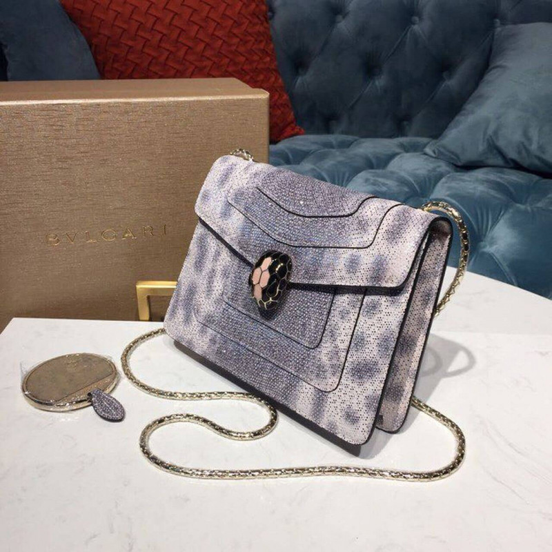 Bvlgari Serpenti Forever 20cm Crossbody Bolsa en Karung Skin 288781-1