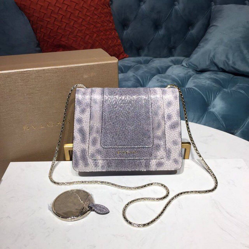 Bvlgari Serpenti Forever 20cm Crossbody Bolsa en Karung Skin 288781-2