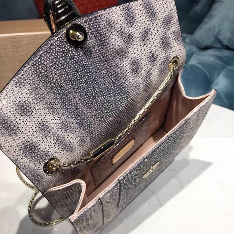 Bvlgari Serpenti Forever 20cm Crossbody Bolsa en Karung Skin 288781-7