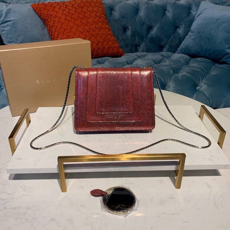 BVLGARI SERPENTI FOREMPLE 20 cm Bolsa Crossbody en Karung Skin 287911-2