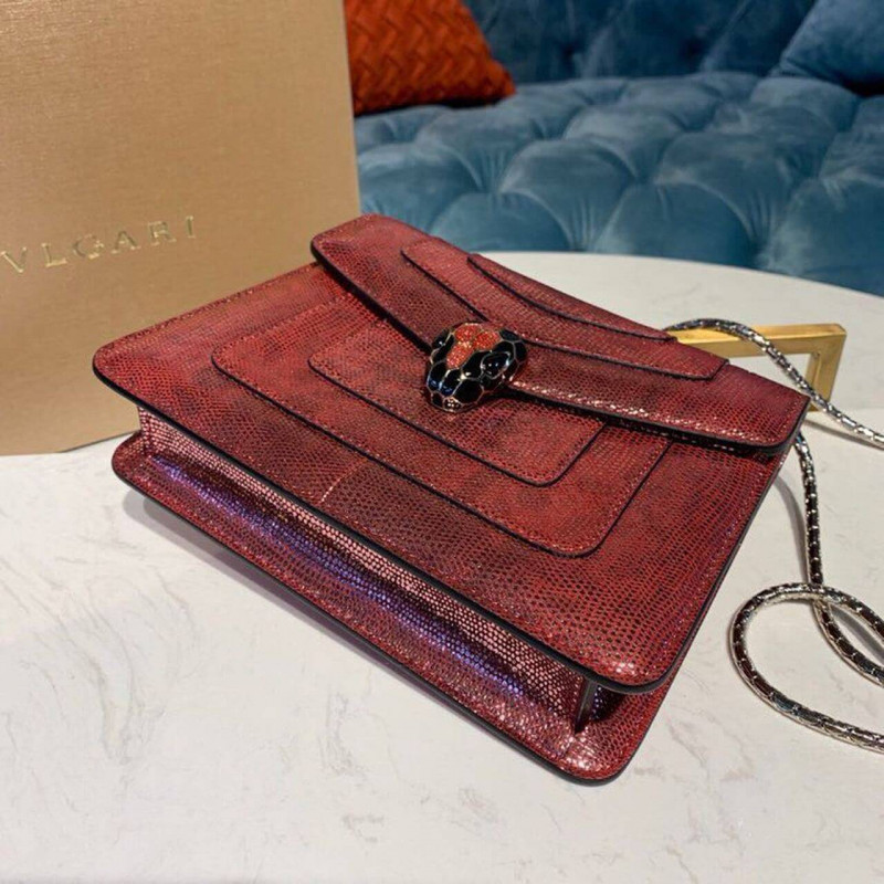 BVLGARI SERPENTI FOREMPLE 20 cm Bolsa Crossbody en Karung Skin 287911-4