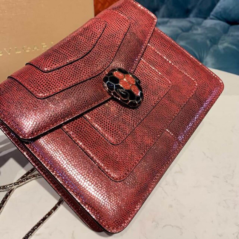 BVLGARI SERPENTI FOREMPLE 20 cm Bolsa Crossbody en Karung Skin 287911-5