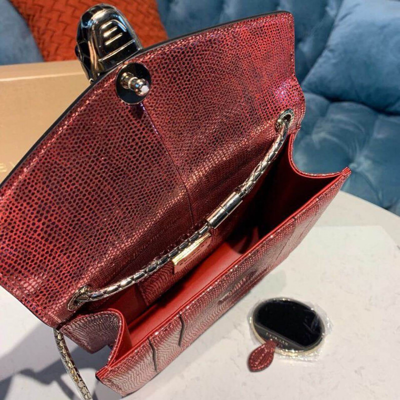 BVLGARI SERPENTI FOREMPLE 20 cm Bolsa Crossbody en Karung Skin 287911-12