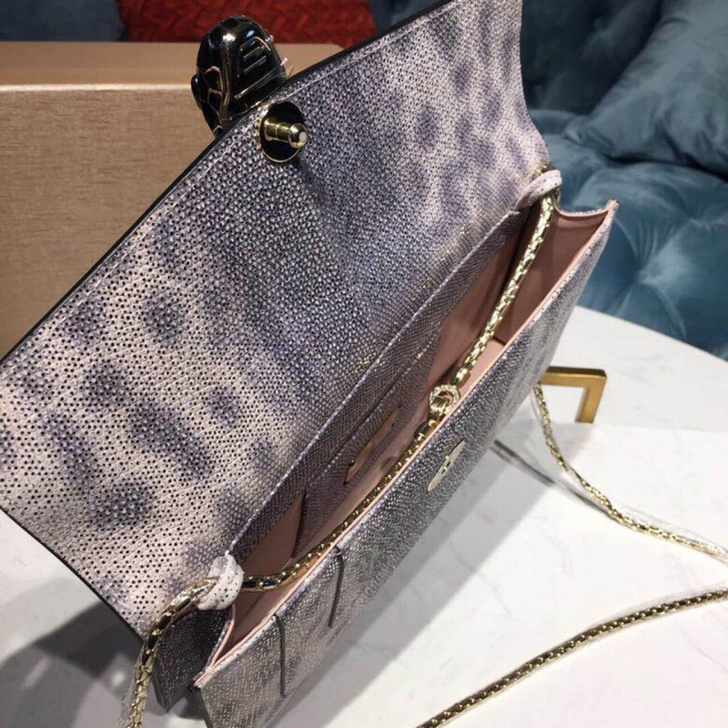 Bvlgari Serpenti Forever Shoulder Bolsa 25cm en la piel Karung 2858505-6