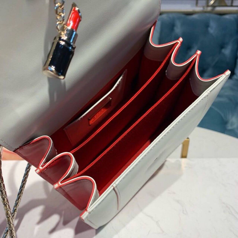 BVLGARI SERPENTI Forever Crossbody Top Many Bolsa 18cm 284537 Blanco/rojo-8
