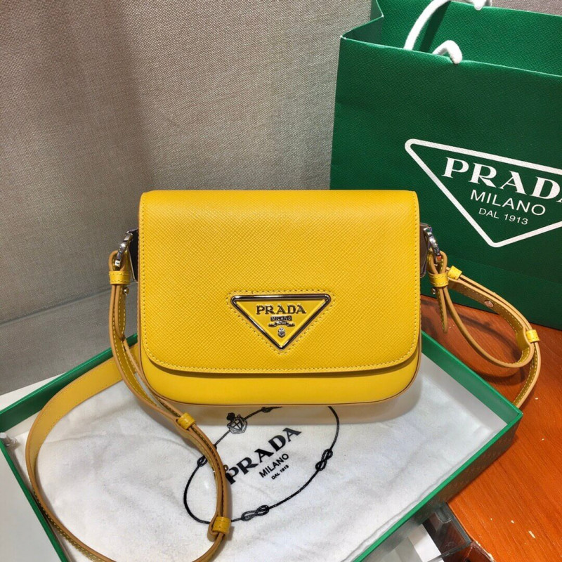 Bolso de hombro de cuero Prada Saffiano 1BD249-1