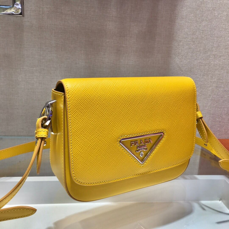 Bolso de hombro de cuero Prada Saffiano 1BD249-3