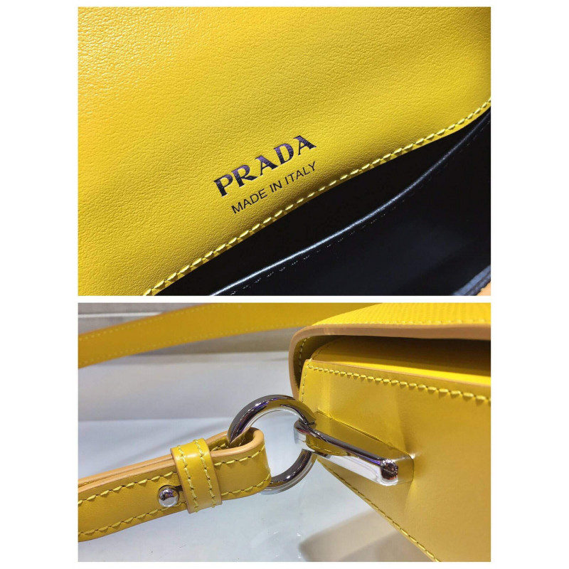 Bolso de hombro de cuero Prada Saffiano 1BD249-9