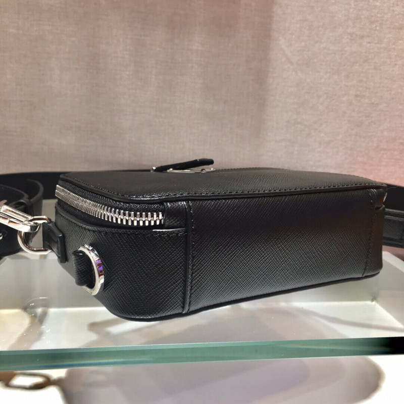 Prada Brique Saffiano Bolsa de cuero de cuero 2vh070-5