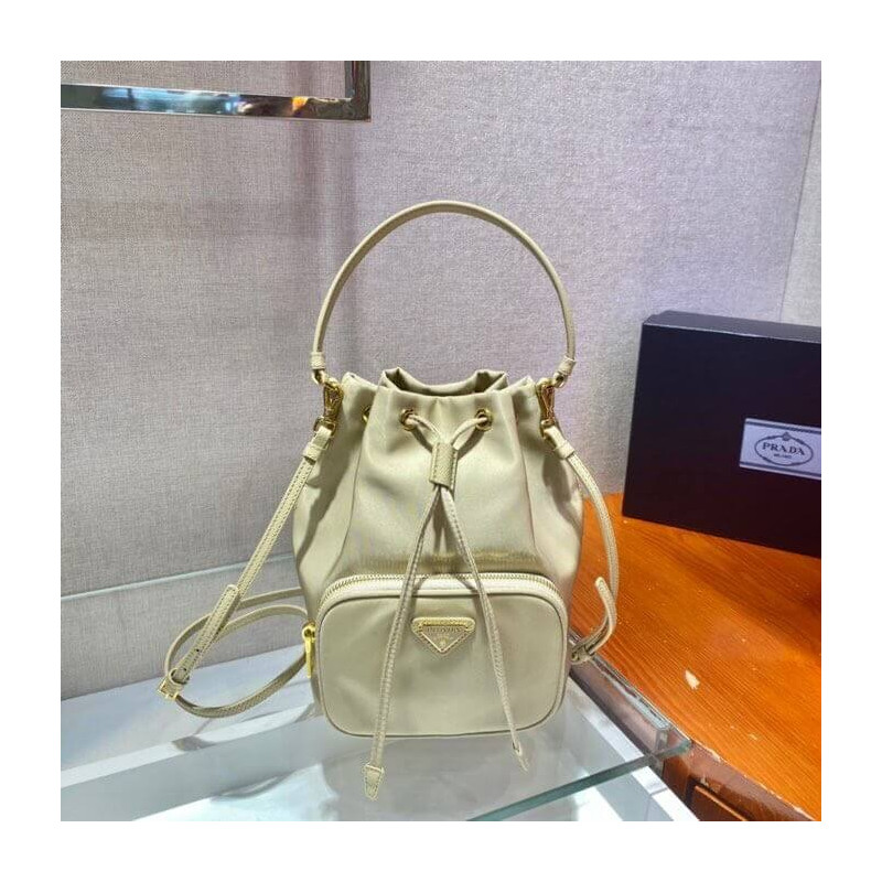 bolso de hombro de cuero de dueto de prada 1BH038-2