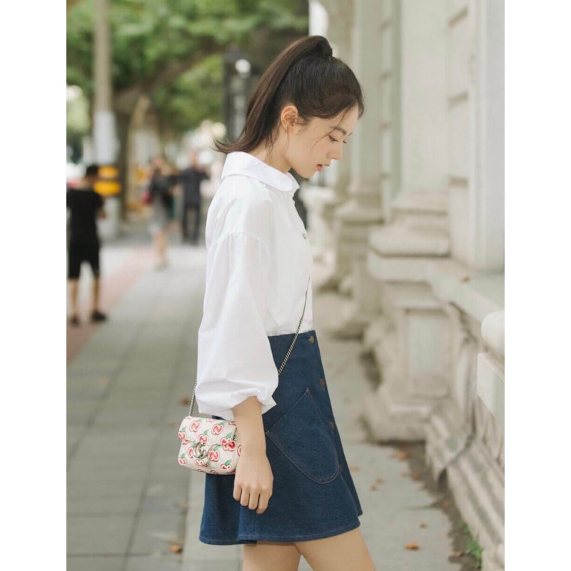 Gucci GG Apple Print Super Mini Bolsa 476433-4