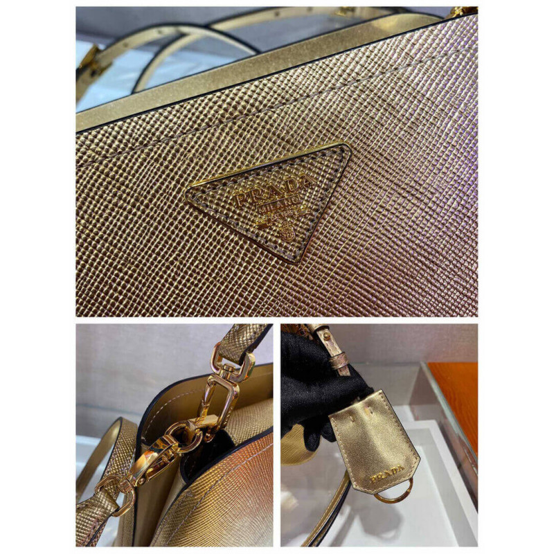 Bolsa de cuero Micro Saffiano de Prada Micro Saffiano 1BA286-11