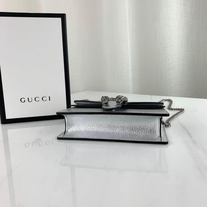 Gucci Silver Dionysus Super Mini Bolsa 476432-7