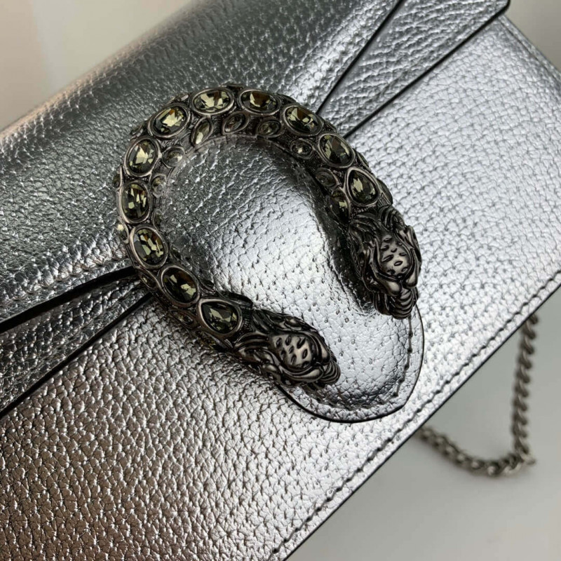 Gucci Silver Dionysus Super Mini Bolsa 476432-8