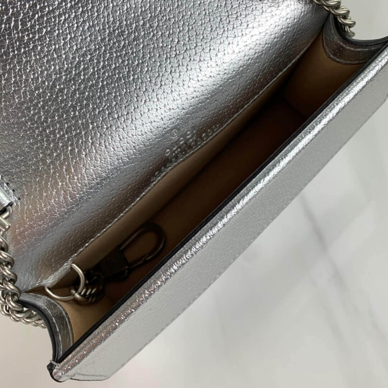 Gucci Silver Dionysus Super Mini Bolsa 476432-9