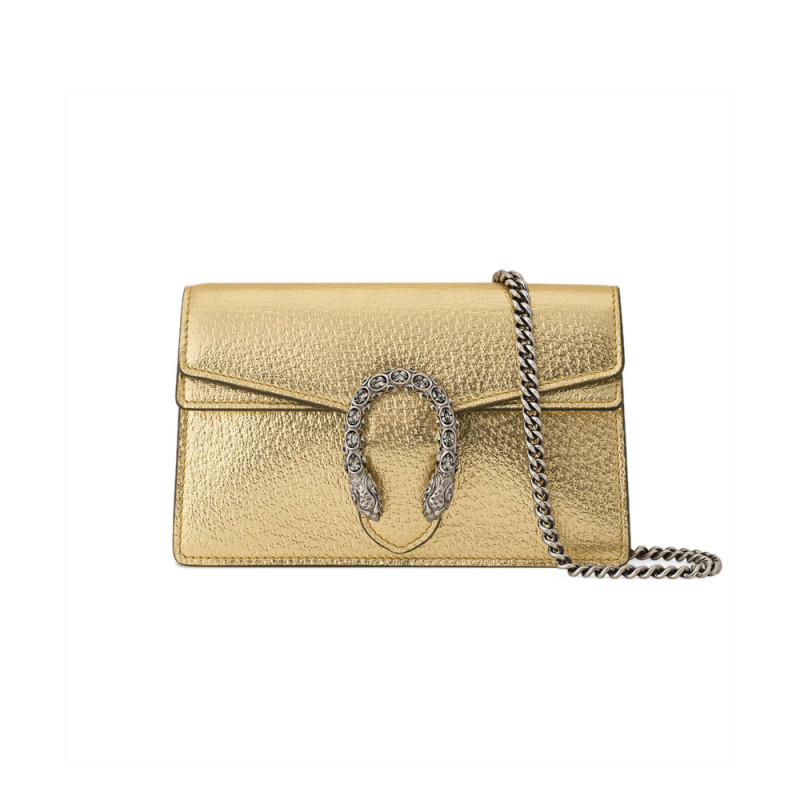 Gucci Gold Dionysus Super Mini Bolsa 476432-1