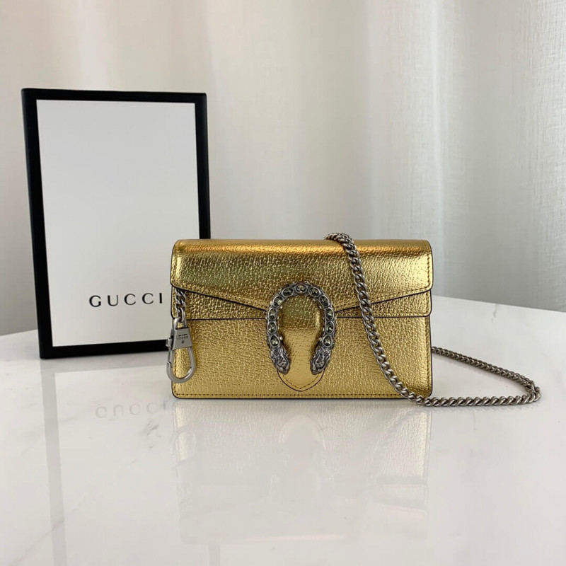 Gucci Gold Dionysus Super Mini Bolsa 476432-2