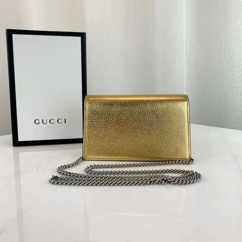Gucci Gold Dionysus Super Mini Bolsa 476432-4