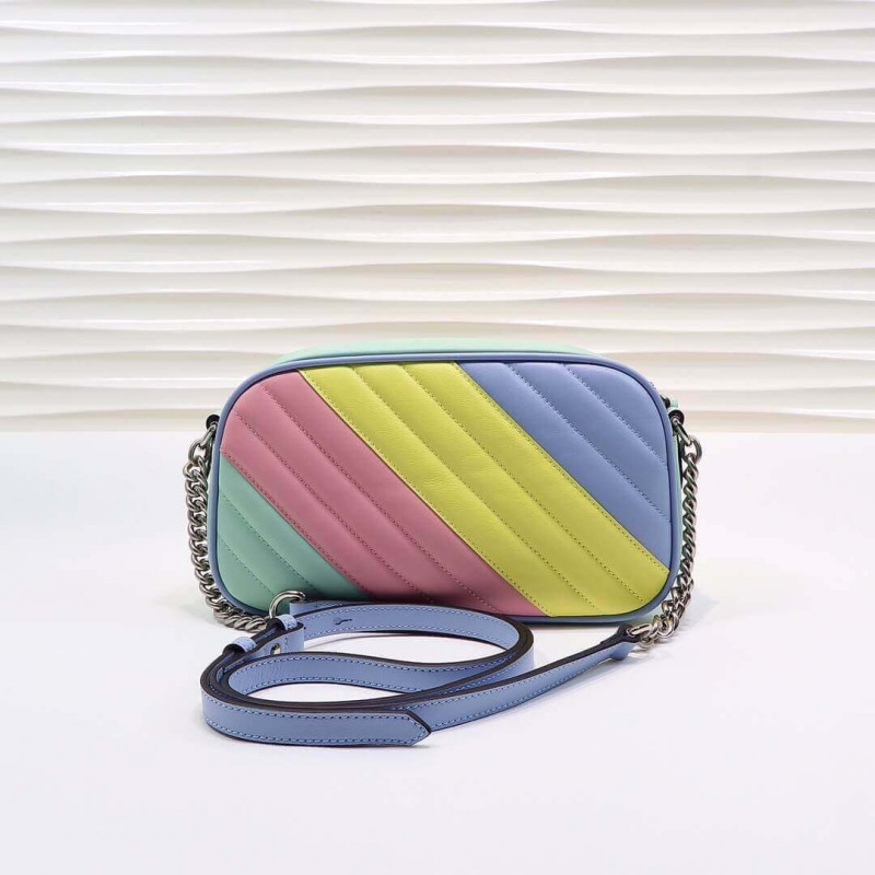 Gucci GG Bolso de hombro pequeño en pastel y arcoiris 447632-3