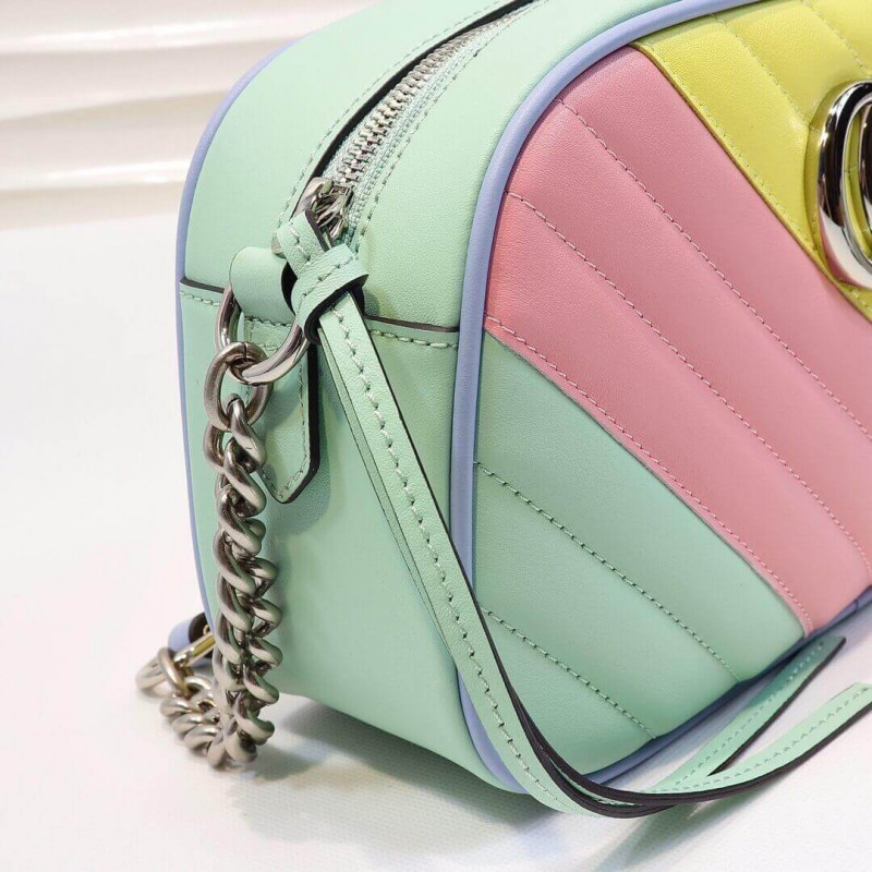 Gucci GG Bolso de hombro pequeño en pastel y arcoiris 447632-5