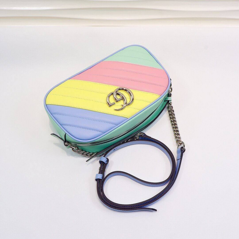 Gucci GG Bolso de hombro pequeño en pastel y arcoiris 447632-8