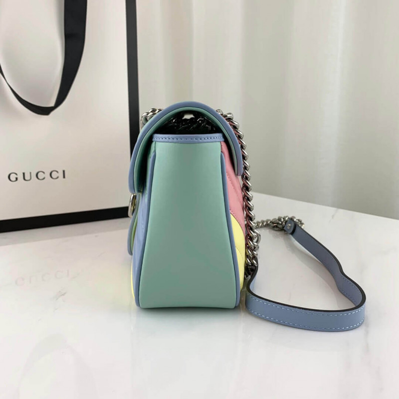 Gucci GG Marmont Pequeño hombro en pastel y arcoiris 443497-4