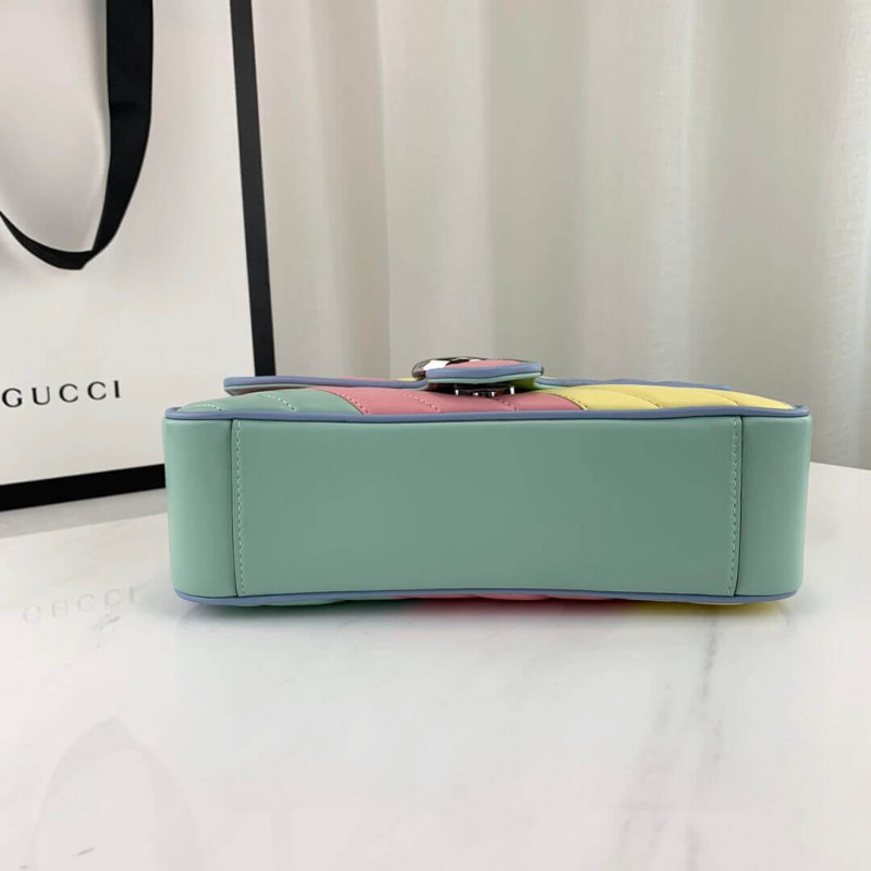 Gucci GG Marmont Pequeño hombro en pastel y arcoiris 443497-5