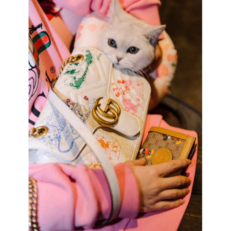 Disney X Gucci GG Marmont Small Shoulder Bolsa 443497-2