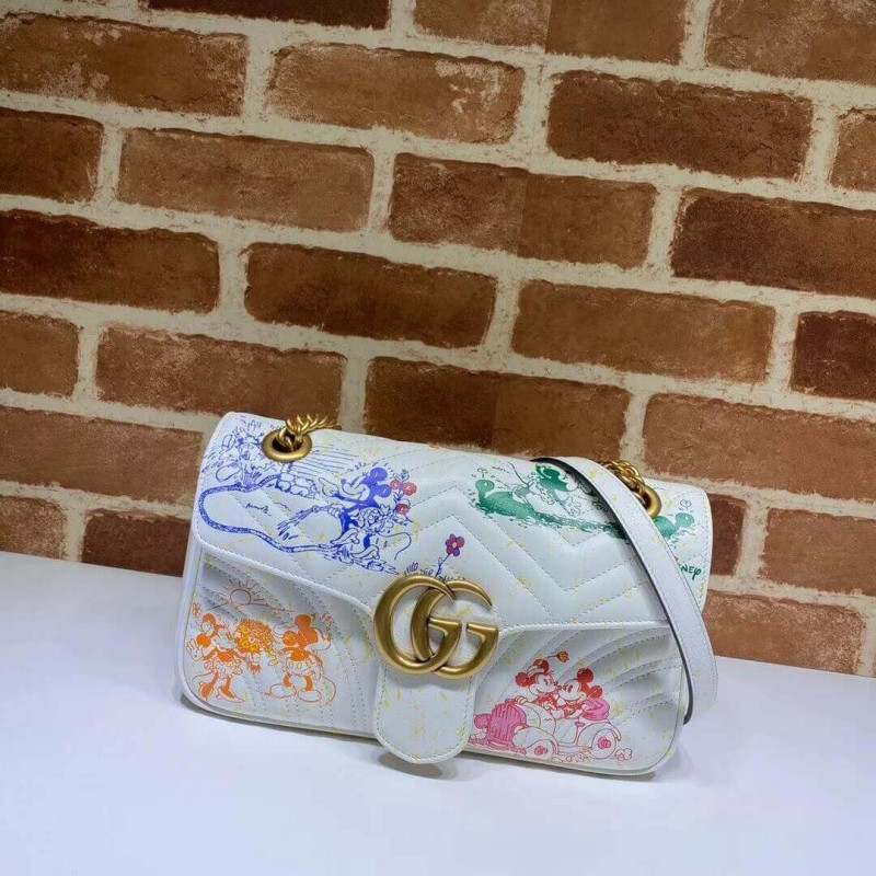 Disney X Gucci GG Marmont Small Shoulder Bolsa 443497-4