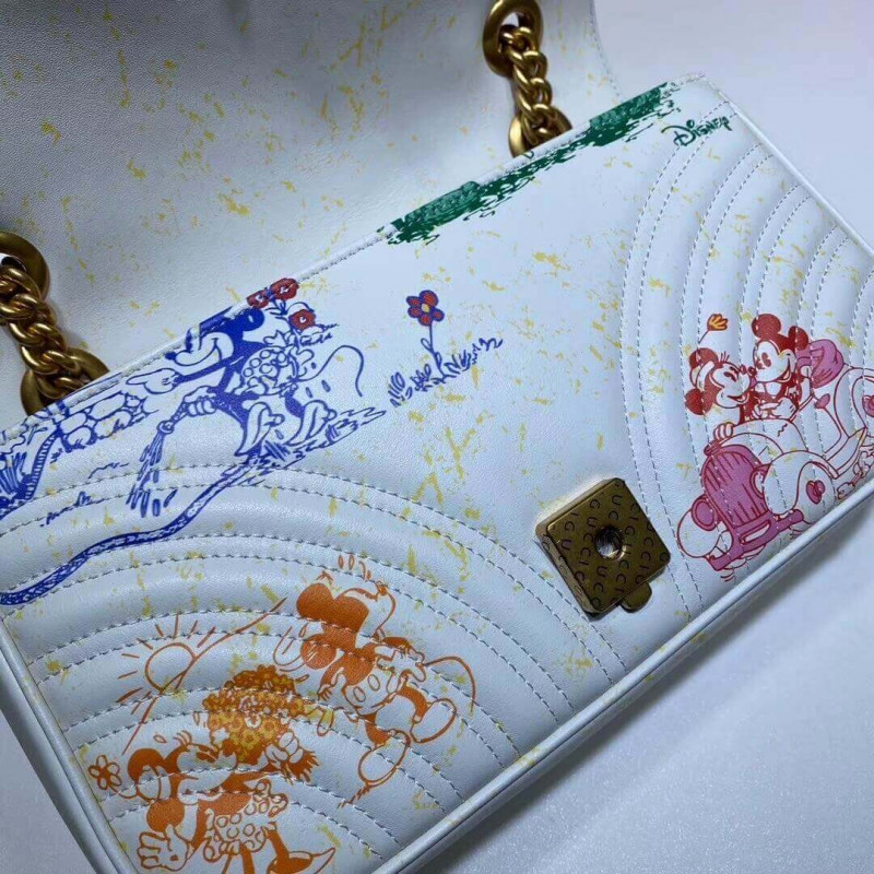 Disney X Gucci GG Marmont Small Shoulder Bolsa 443497-10