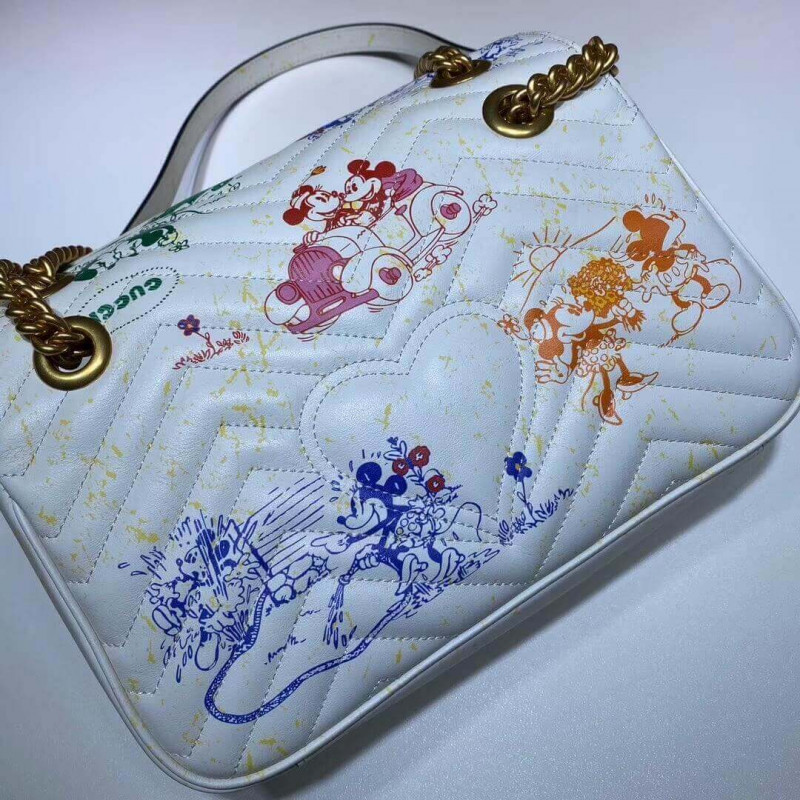 Disney X Gucci GG Marmont Small Shoulder Bolsa 443497-11