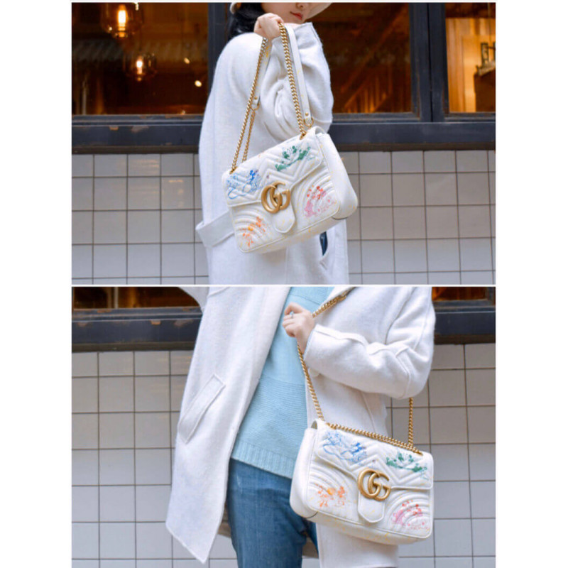 Disney X Gucci GG Marmont Bolso de hombro medio 443496-1