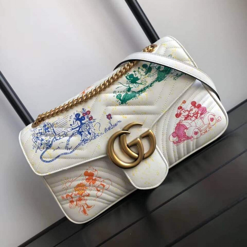 Disney X Gucci GG Marmont Bolso de hombro medio 443496-2
