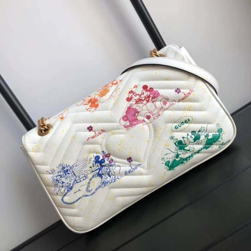 Disney X Gucci GG Marmont Bolso de hombro medio 443496-3