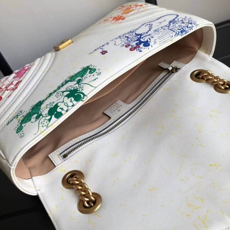 Disney X Gucci GG Marmont Bolso de hombro medio 443496-9