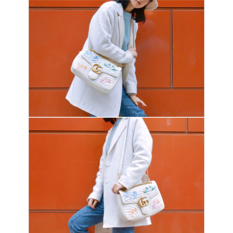 Disney X Gucci GG Marmont Bolso de hombro medio 443496-11