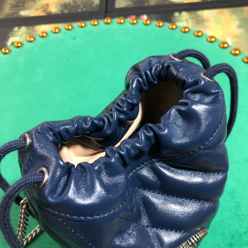 Gucci GG Marmont Mini Bucket Bolsa 575163 Azul-6