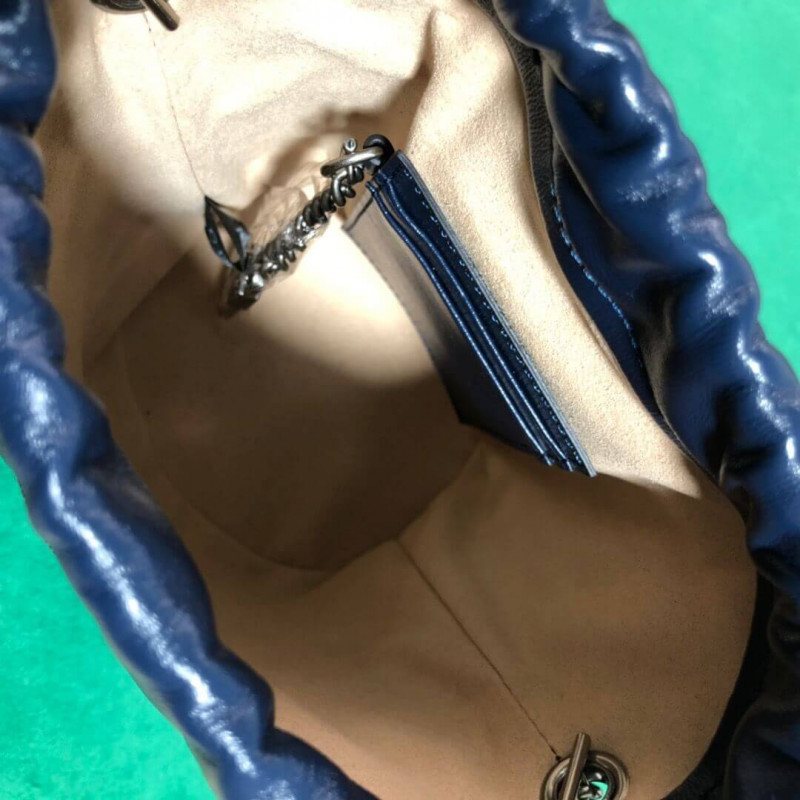 Gucci GG Marmont Mini Bucket Bolsa 575163 Azul-8