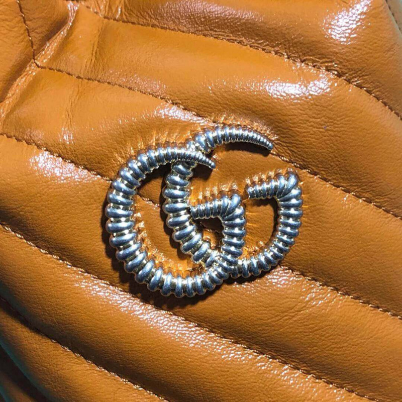 Gucci GG Marmont Mini Bucket Bolsa 575163 Cognac-7