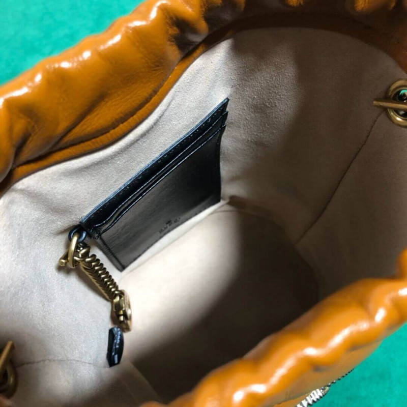 Gucci GG Marmont Mini Bucket Bolsa 575163 Cognac-8
