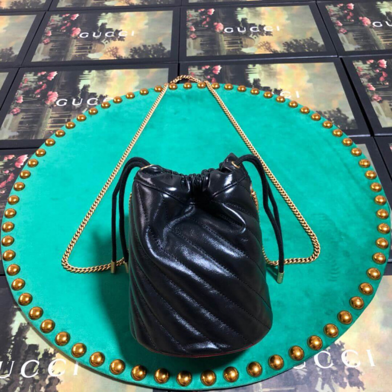 Gucci GG Marmont Mini Bucket Bolsa 575163 Negro-1