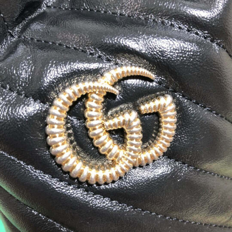 Gucci GG Marmont Mini Bucket Bolsa 575163 Negro-7