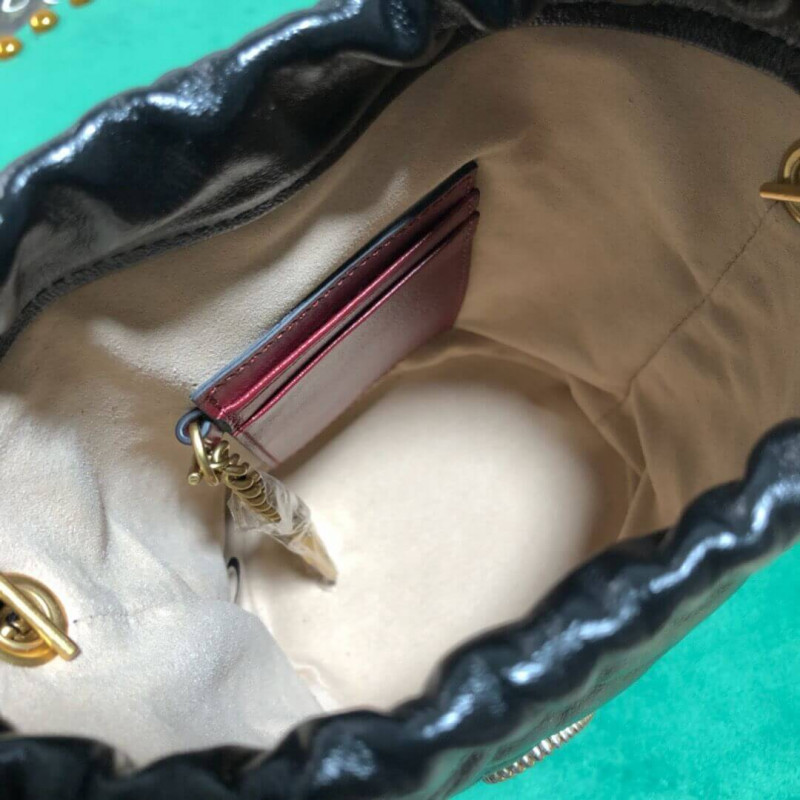 Gucci GG Marmont Mini Bucket Bolsa 575163 Negro-8