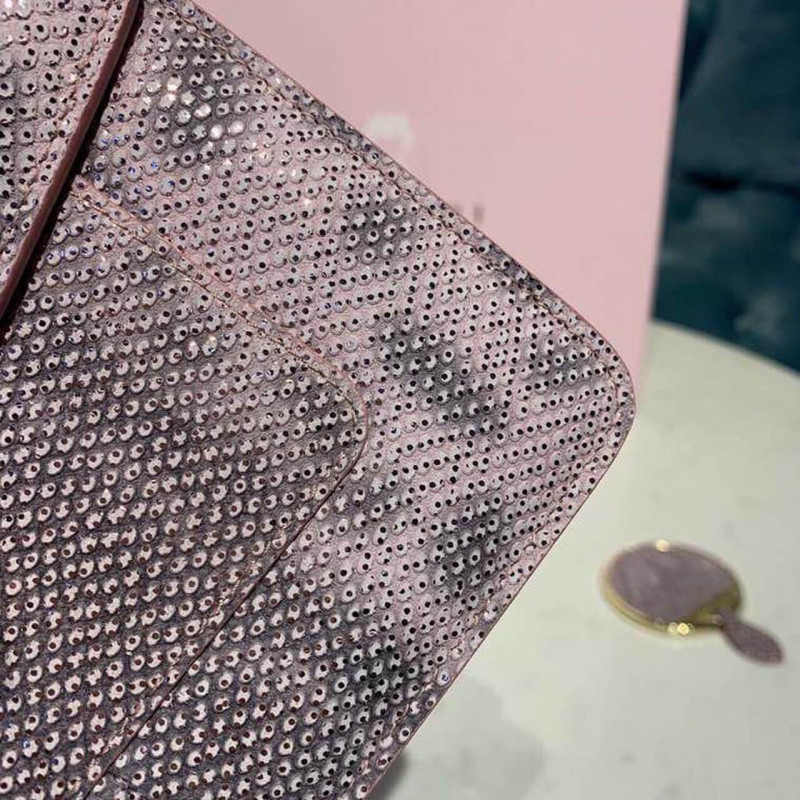 Bvlgari Serpenti Forever Crossbody Top Many Bolsa 18 cm en la piel Karung 284537 Rosa-3