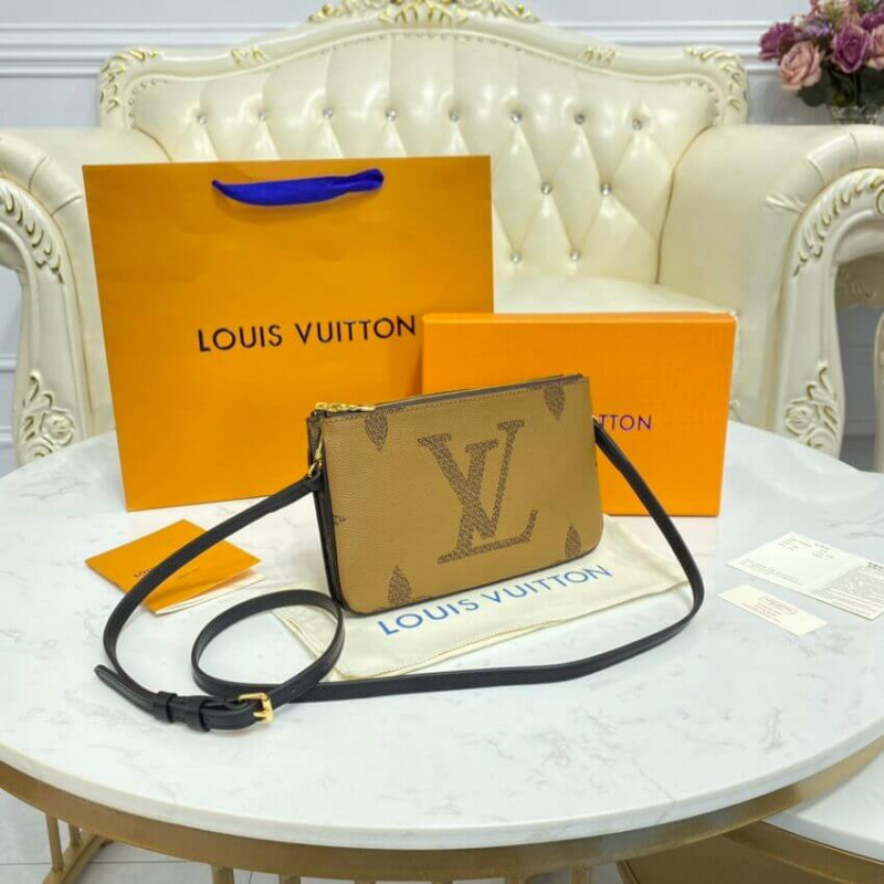Louis Vuitton Monogram Double Zip Pochette M69203-4