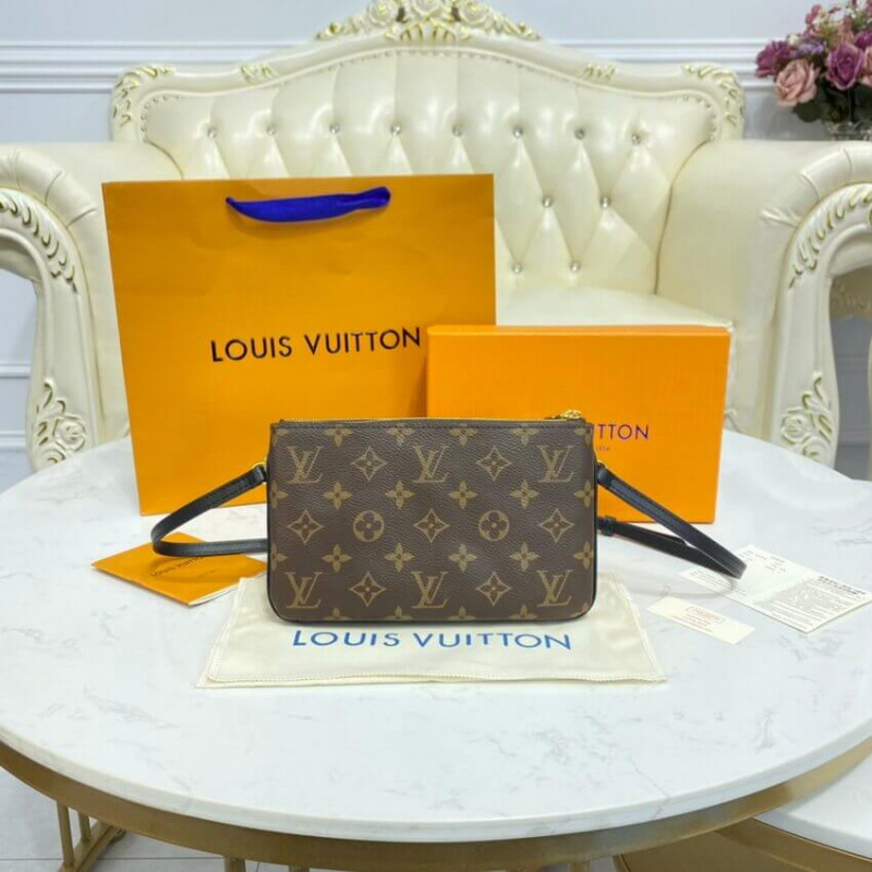 Louis Vuitton Monogram Double Zip Pochette M69203-5