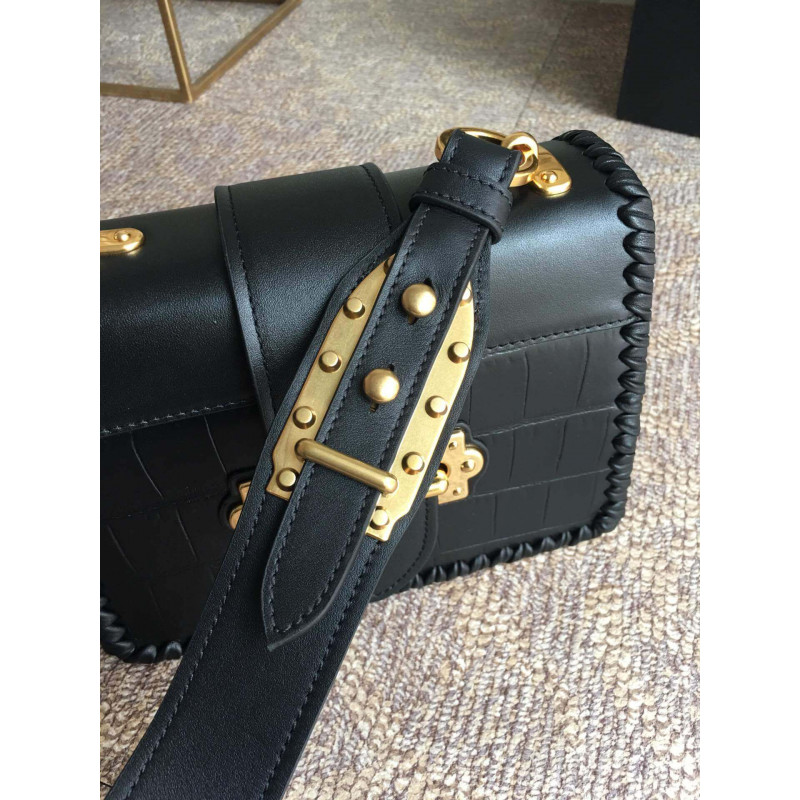 Prada Crocodile y Becerro de cuero Cahier 1BD045-3