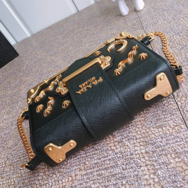 Prada astrología adornada con la bolsa Cahier 1BH018-4